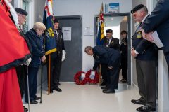 Laying wreaths