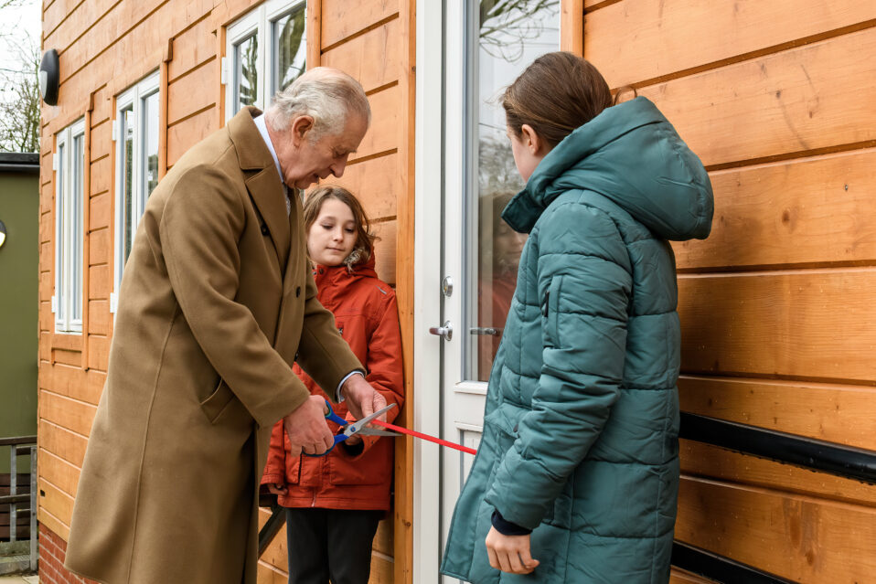 His Majesty opens new libarary at Flitcham CofE Primary Academy Credit Mrs S Wood