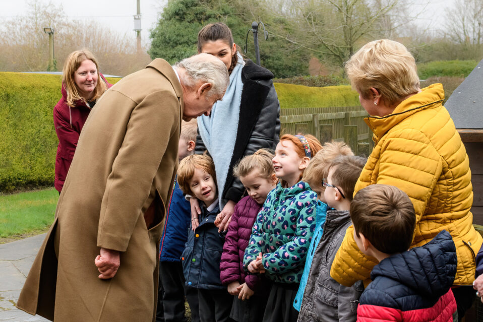 His Majesty visit Flitcham CofE Primary Academy Credit Mrs S Wood