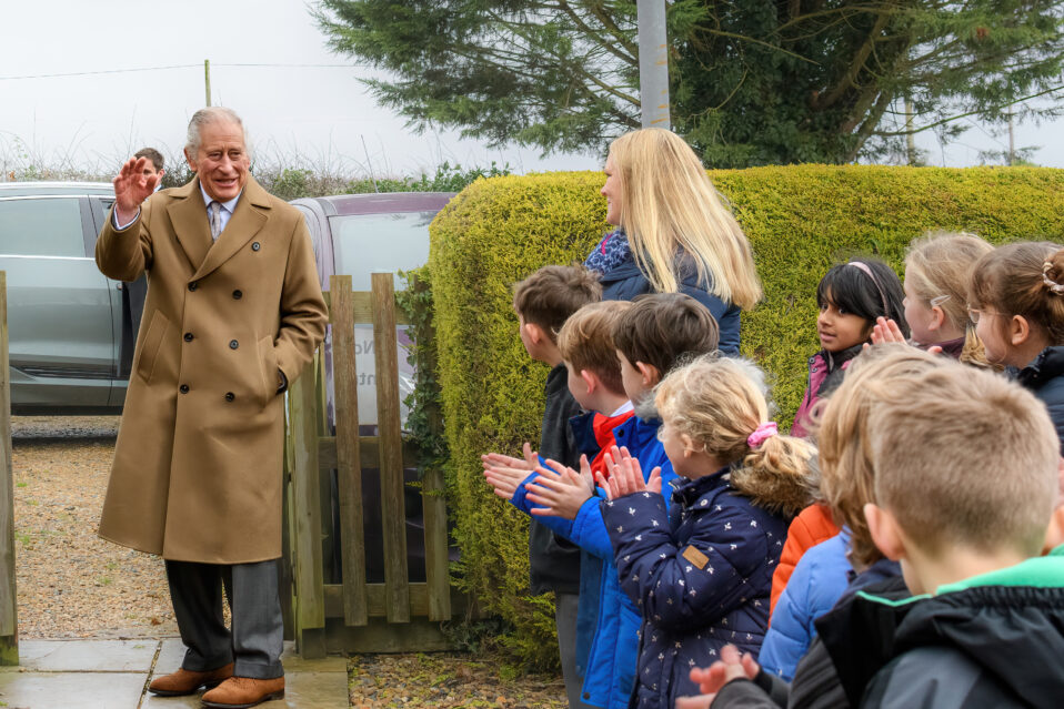 His Majesty visits Flitcham CofE Primary Academy Credit Mrs S Wood