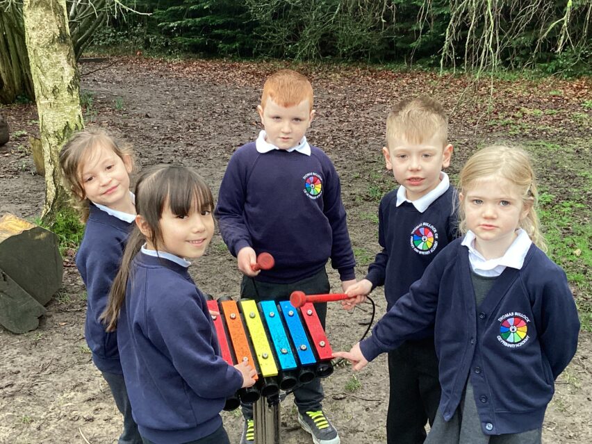 Thomas Bullock with xylophone
