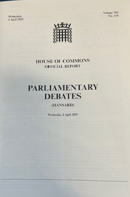 House of Commons Parliamentary Debates